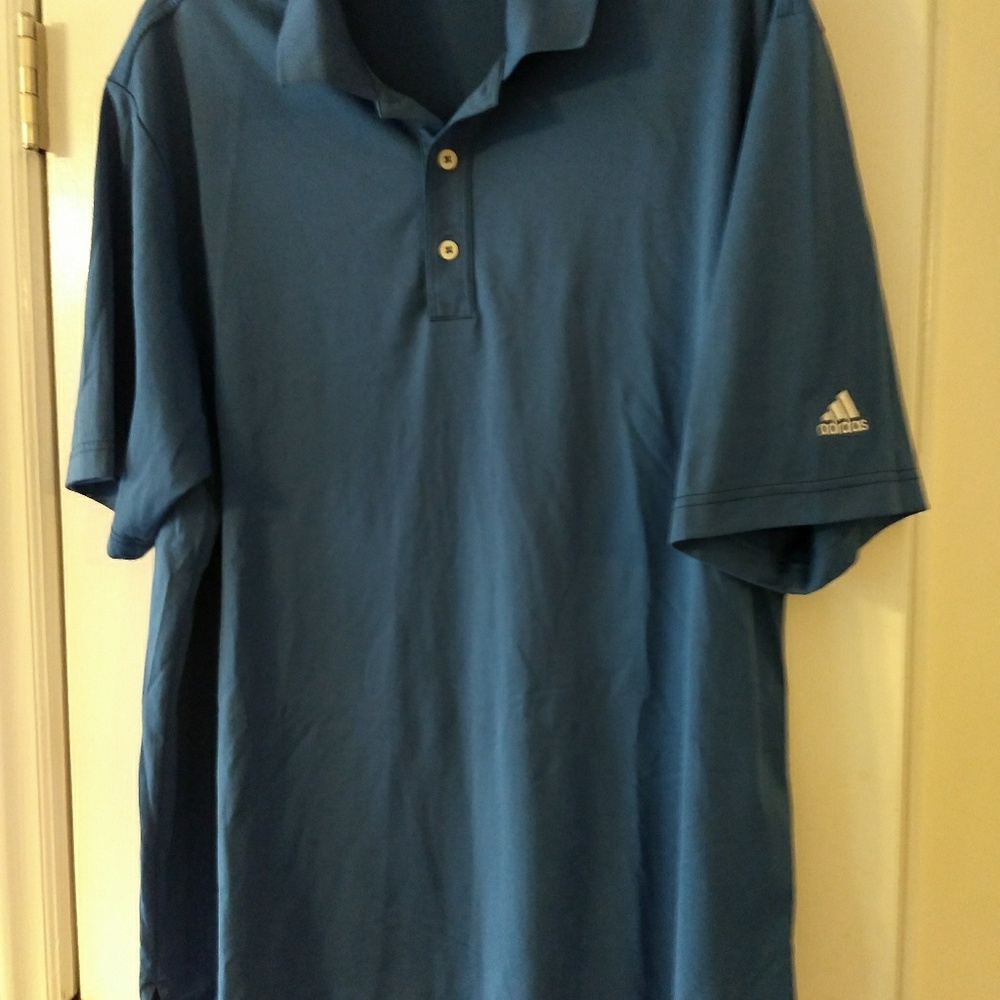 Men's blue golf shirt